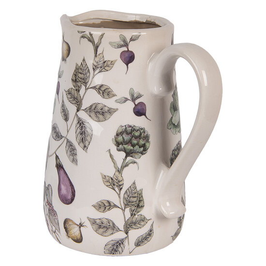 Clayre &amp; Eef   | Decoratieve Schenkkan Beige Groen 21x15x23 cm | 6CETKG0002L