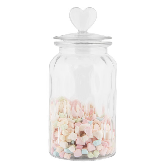 Clayre &amp; Eef   | Voorraadpot Deksel Transparant &oslash; 11x24 cm | 6GL5055