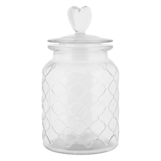 Clayre &amp; Eef   | Voorraadpot Deksel Transparant &oslash; 11x20 cm | 6GL5056