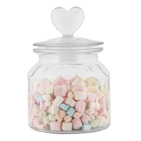 Clayre &amp; Eef   | Voorraadpot Deksel Transparant &oslash; 11x16 cm | 6GL5057