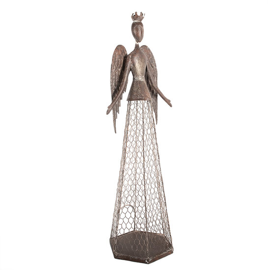 Clayre &amp; Eef   | Decoratie Engel Bruin Beige 28x19x75 cm | 5Y1360