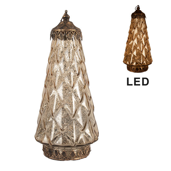 Clayre &amp; Eef   | Decoratie met LED Groen &oslash; 13x28 cm / 2xAAA | 6GL5227