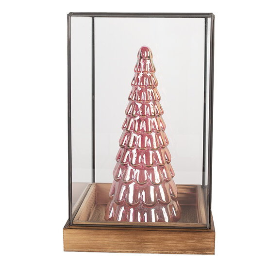 Clayre &amp; Eef   | Decoratie Kweekkasje Transparant Bruin 19x19x30 cm | 6GL5364