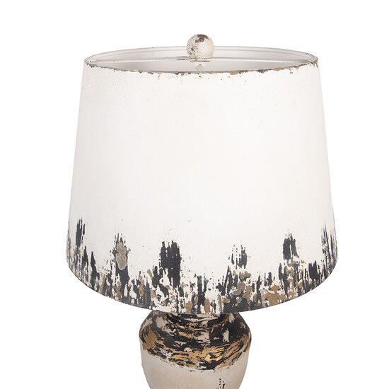 Clayre &amp; Eef   | Bureaulamp Beige Bruin &oslash; 32x60 cm E27/max 1x60W | 6LMC0110