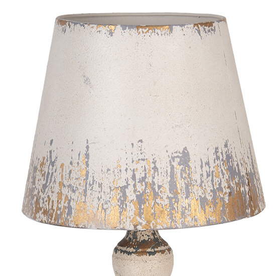 Clayre &amp; Eef   | Tafellamp Beige Grijs &oslash; 32x47 cm E27/max 1x60W | 6LMC0112