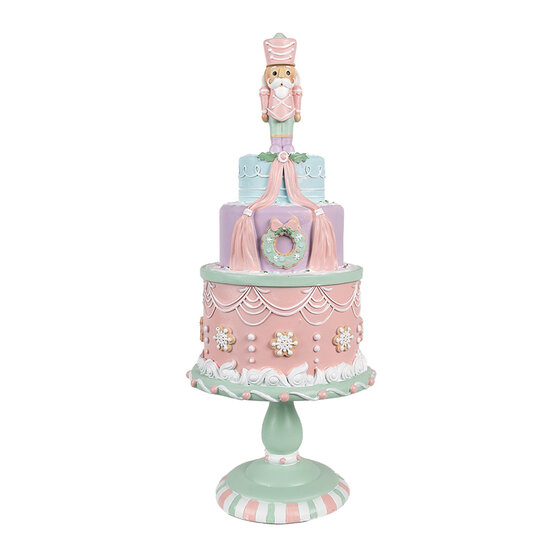 Clayre &amp; Eef   | Decoratie taart Roze &oslash; 17x42 cm | 6PR4261