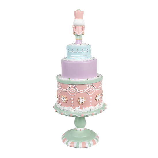 Clayre &amp; Eef   | Decoratie taart Roze &oslash; 17x42 cm | 6PR4261
