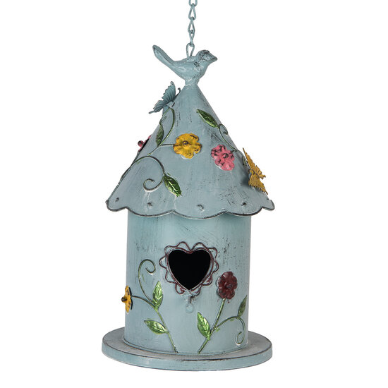 Clayre &amp; Eef   | Vogelhuis Blauw Groen 16x19x29 cm | 6Y5731