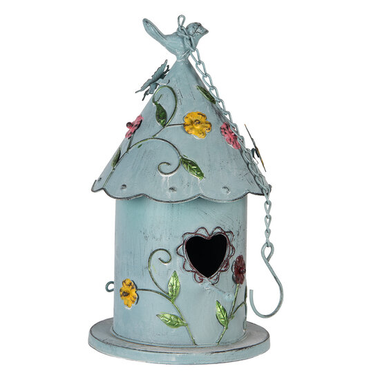Clayre &amp; Eef   | Vogelhuis Blauw Groen 16x19x29 cm | 6Y5731