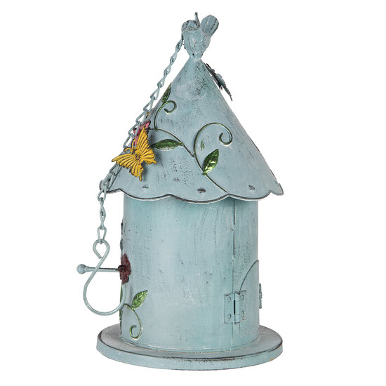 Clayre &amp; Eef   | Vogelhuis Blauw Groen 16x19x29 cm | 6Y5731
