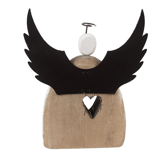 Clayre & Eef | Kerstdecoratie Engel Wit Bruin 19x6x21 cm | 6H2419L