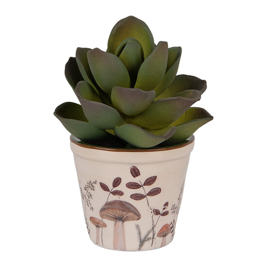 Clayre &amp; Eef   | Bloempot Binnen Beige Bruin &oslash; 8x7 cm | 6CELFJ0001XS