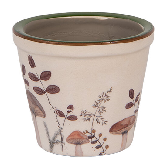 Clayre &amp; Eef   | Bloempot Binnen Beige Bruin &oslash; 8x7 cm | 6CELFJ0001XS