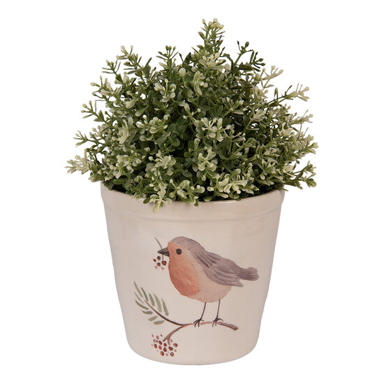 Clayre &amp; Eef   | Bloempot Binnen Beige Bruin &oslash; 15x14 cm | 6CEVGP0001M