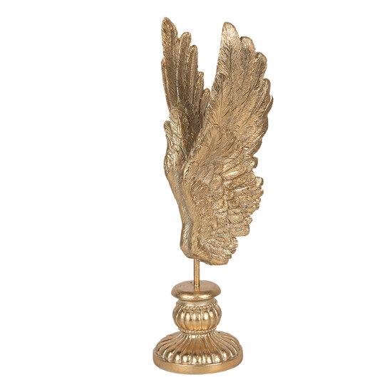 Clayre &amp; Eef   | Decoratie Vleugels Goudkleurig 10x10x33 cm | 6PR5685