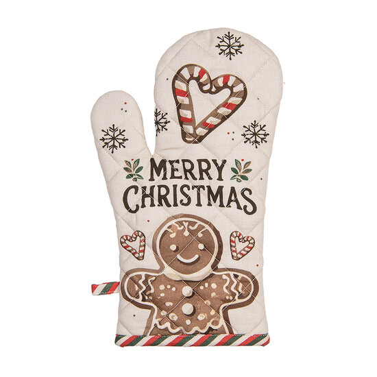 Clayre &amp; Eef   | Ovenwant Beige Bruin 18x30 cm | CGM44