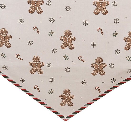 Clayre &amp; Eef   | Tafelloper Beige Bruin 50x160 cm | CGM65