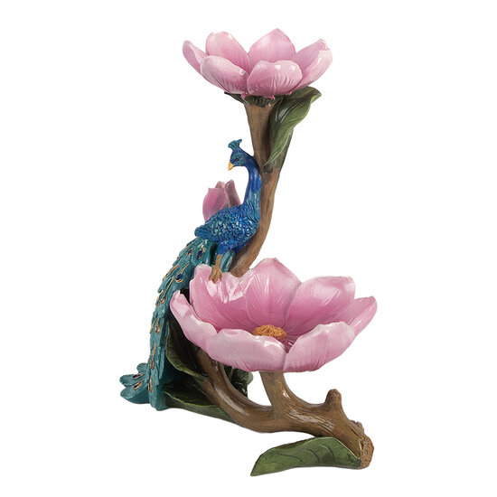 Clayre &amp; Eef   | Decoratie schaal Blauw Roze 18x12x24 cm | 6PR5799