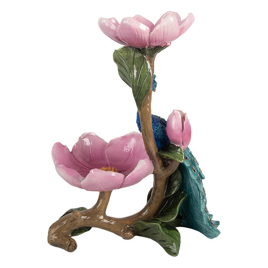Clayre &amp; Eef   | Decoratie schaal Blauw Roze 18x12x24 cm | 6PR5799