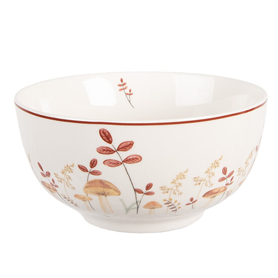 Clayre &amp; Eef   | Soepkom Beige Bruin &oslash; 14x7 cm / 500 ml | LFJBO