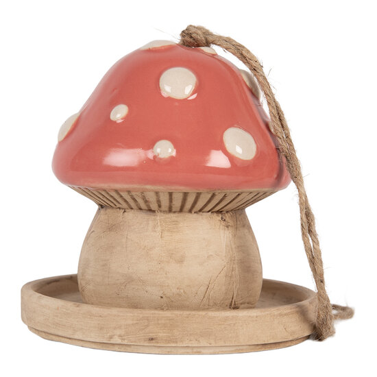 Clayre &amp; Eef   | Vogelhuis Beige Roze &oslash; 13x13 cm | 6CE2320
