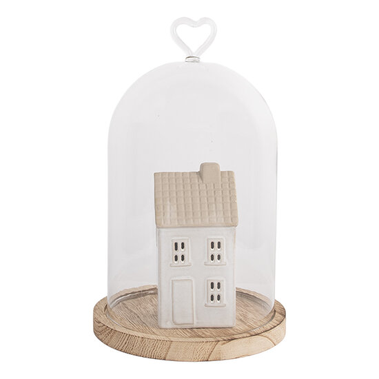 Clayre &amp; Eef   | Stolp Transparant &oslash; 14x22 cm | 6GL5360
