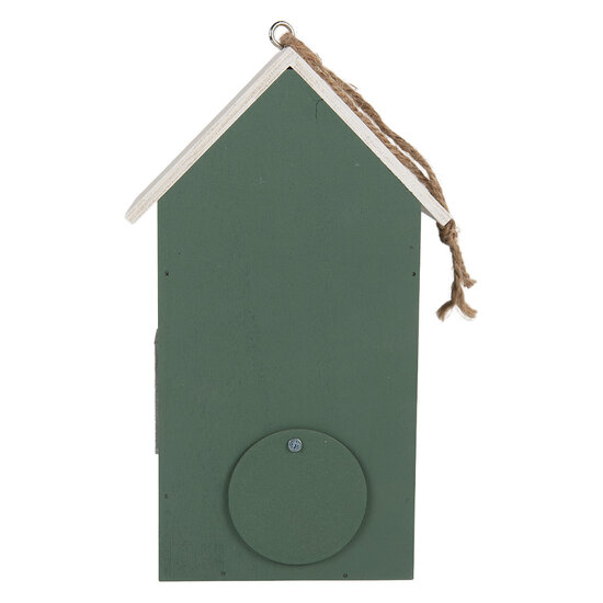 Clayre &amp; Eef   | Vogelhuis Groen Wit 15x10x22 cm | 6H2439