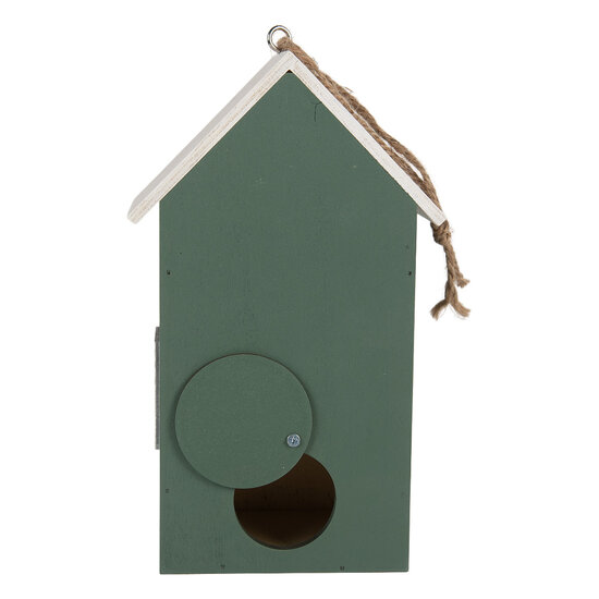 Clayre &amp; Eef   | Vogelhuis Groen Wit 15x10x22 cm | 6H2439
