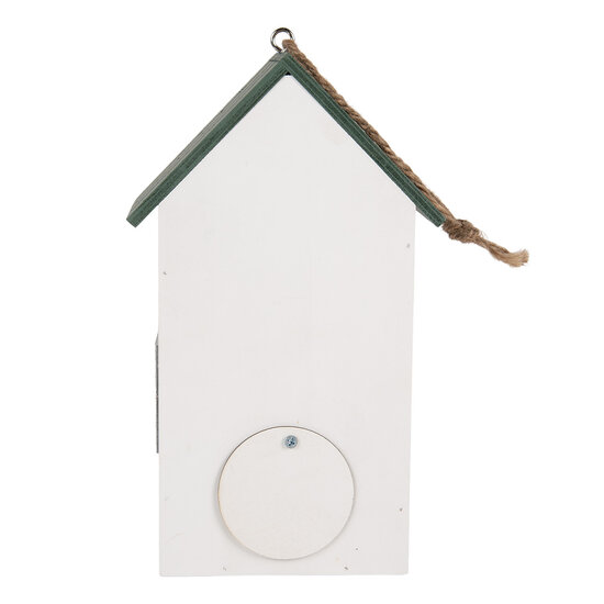 Clayre &amp; Eef   | Vogelhuis Wit Groen 15x10x22 cm | 6H2440