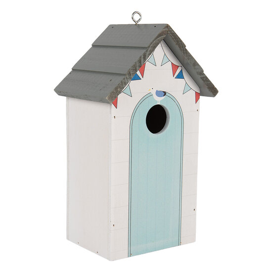 Clayre &amp; Eef   | Vogelhuis Wit Grijs 15x10x22 cm | 6H2441