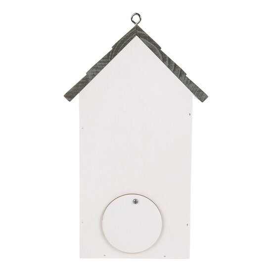 Clayre &amp; Eef   | Vogelhuis Wit Grijs 15x10x22 cm | 6H2441