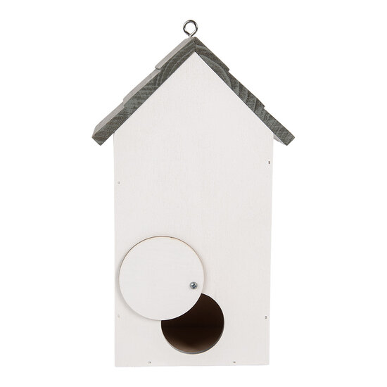 Clayre &amp; Eef   | Vogelhuis Wit Grijs 15x10x22 cm | 6H2441