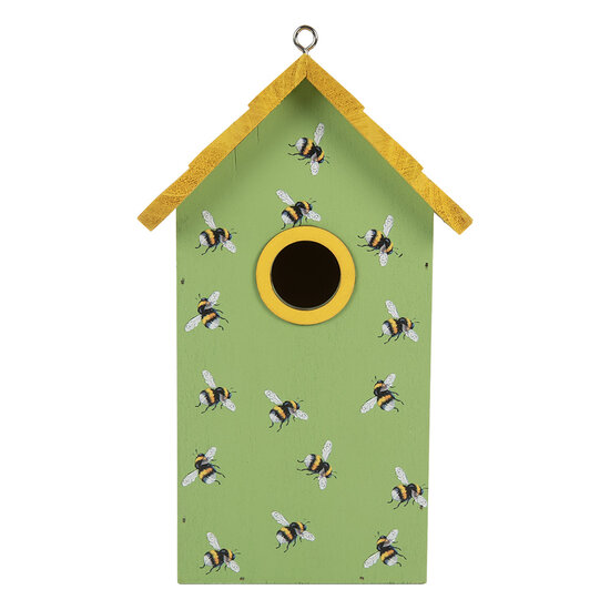 Clayre &amp; Eef   | Vogelhuis Groen Geel 15x10x22 cm | 6H2443