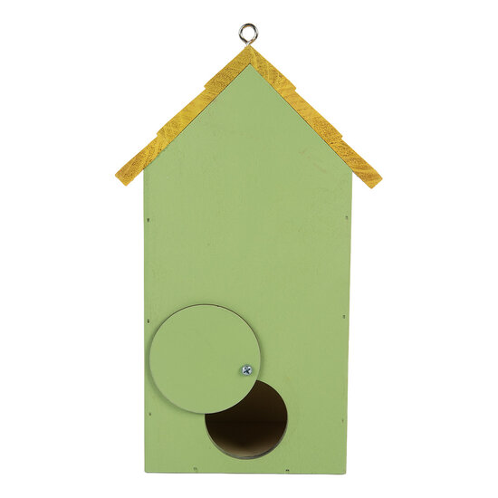 Clayre &amp; Eef   | Vogelhuis Groen Geel 15x10x22 cm | 6H2443