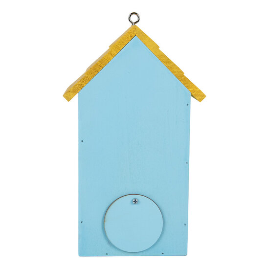 Clayre &amp; Eef   | Vogelhuis Blauw Geel 15x10x22 cm | 6H2448