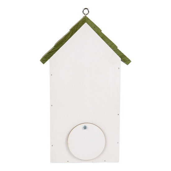 Clayre &amp; Eef   | Vogelhuis Wit Groen 15x10x22 cm | 6H2449