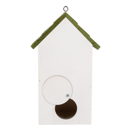 Clayre &amp; Eef   | Vogelhuis Wit Groen 15x10x22 cm | 6H2449