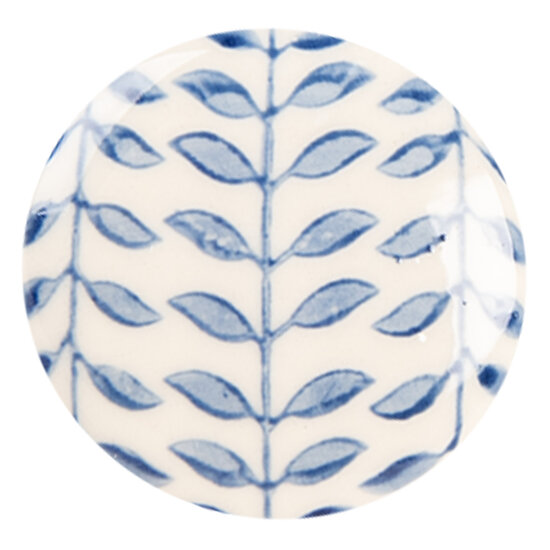 Clayre &amp; Eef   | Deurknop Beige Blauw &oslash; 4x3 cm / S3 cm | 66268