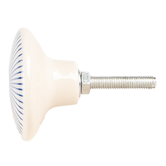 Clayre &amp; Eef   | Deurknop Beige Blauw &oslash; 4x3 cm / S3 cm | 66280