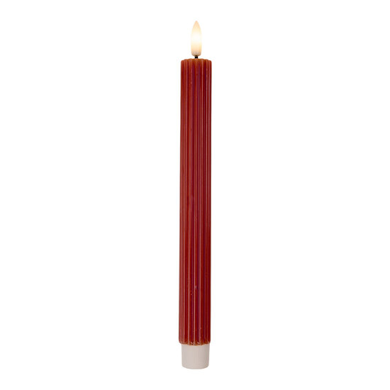 Clayre &amp; Eef   | Kaars met LED set van 2 Roze &oslash; 2x25 cm / 2xAAA | 6CA0002R