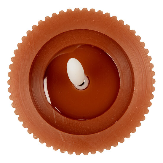 Clayre &amp; Eef   | Kaars met LED Bruin &oslash; 8x13 cm / 2xAA | 6CA0003CH