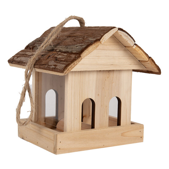 Clayre &amp; Eef   | Vogelvoederhuisje Bruin 19x18x19 cm | 6H2454