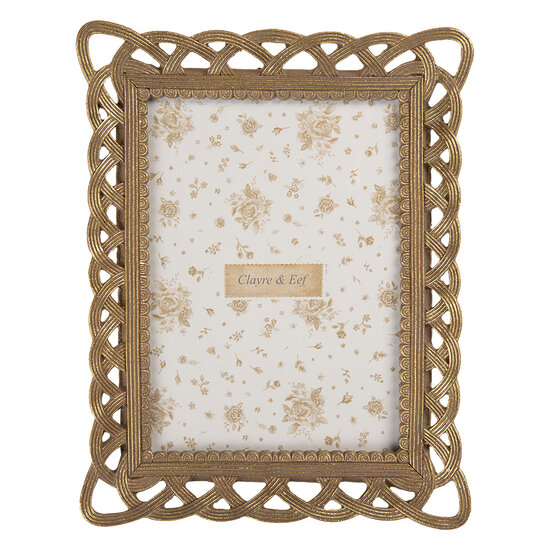 Clayre &amp; Eef   | Fotolijst Goudkleurig 18x3x23 cm / 13x18 cm | 2F1350M