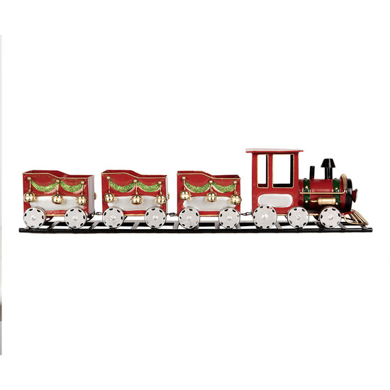 Clayre & Eef | Decoratie Trein Rood 58x12x14 cm | 5Y1299