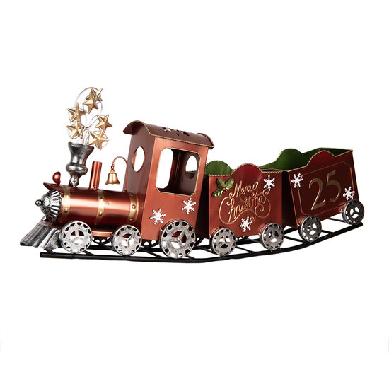 Clayre & Eef | Decoratie Trein Rood 79x15x37 cm | 5Y1308