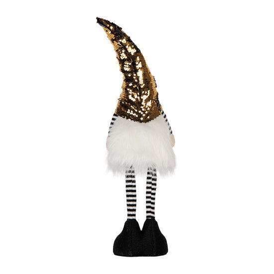 Clayre & Eef | Decoratie Beeld Kabouter met LED Goudkleurig 8x12x56 cm | 66327