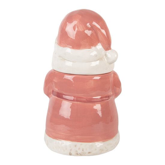 Clayre & Eef | Voorraadpot Deksel Roze Wit ø 15x26 cm | 6CE2215