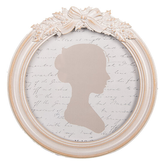Clayre &amp; Eef   | Fotolijst Beige 15x2x16 cm / &oslash; 13 cm | 2F1316