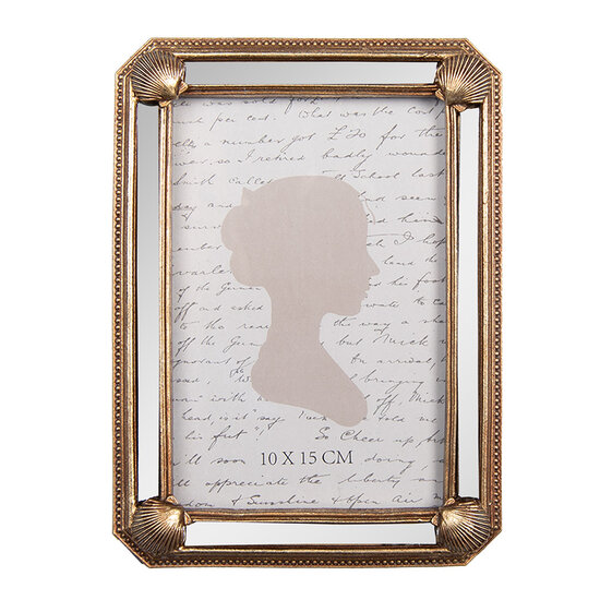 Clayre & Eef | Fotolijst Goudkleurig 13x2x18 cm / 10x15 cm | 2F1342