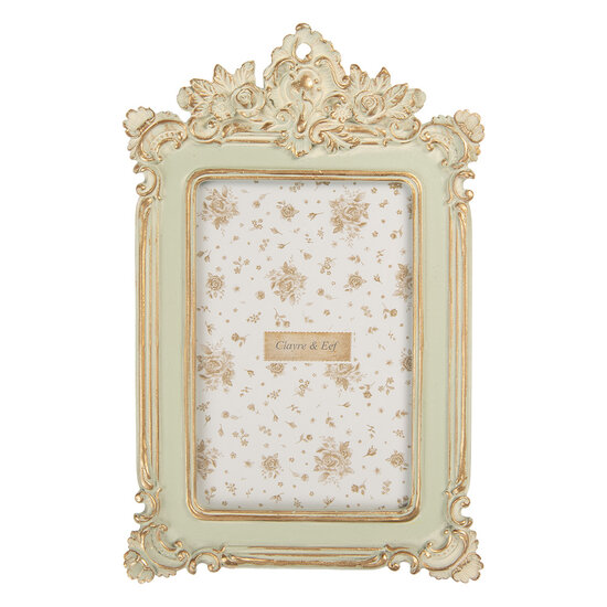 Clayre &amp; Eef   | Fotolijst Groen Goudkleurig 15x2x24 cm / 10x15 cm | 2F1361S